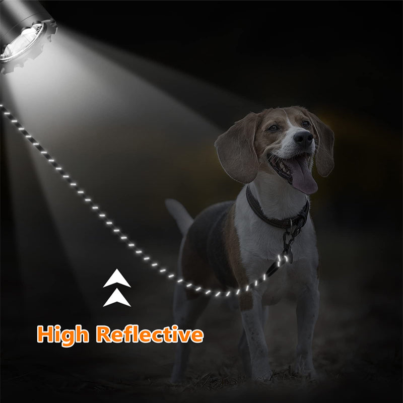 3M Reflective Dog Leash - Padded Handle & Heavy Duty Rope