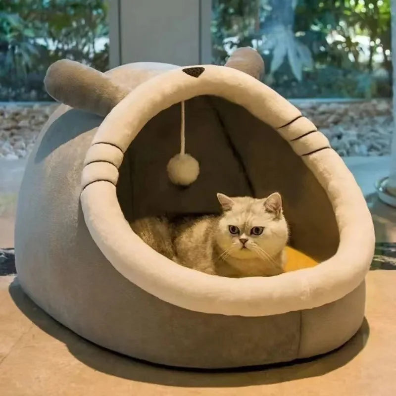 Pet Tent Cave Bed | Cosy Cat & Dog Self-Warming Hut