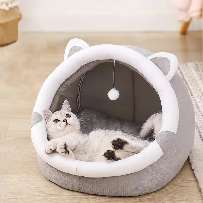 Pet Tent Cave Bed | Cosy Cat & Dog Self-Warming Hut