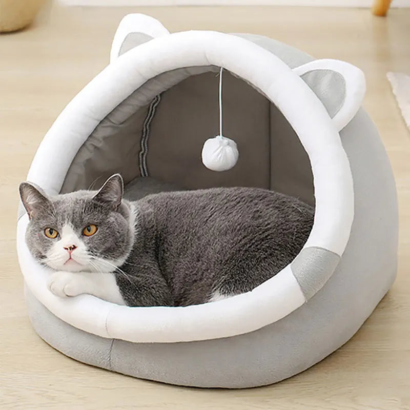 Pet Tent Cave Bed | Cosy Cat & Dog Self-Warming Hut
