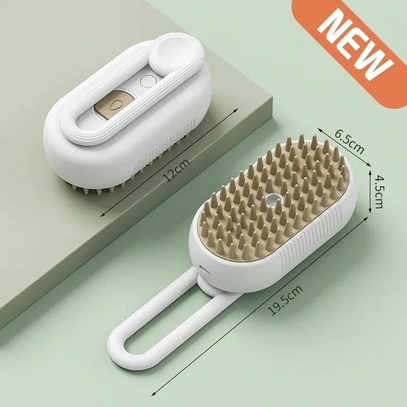 Steamy Cat Dog Brush | 3-in-1 Grooming, Massage & Clean