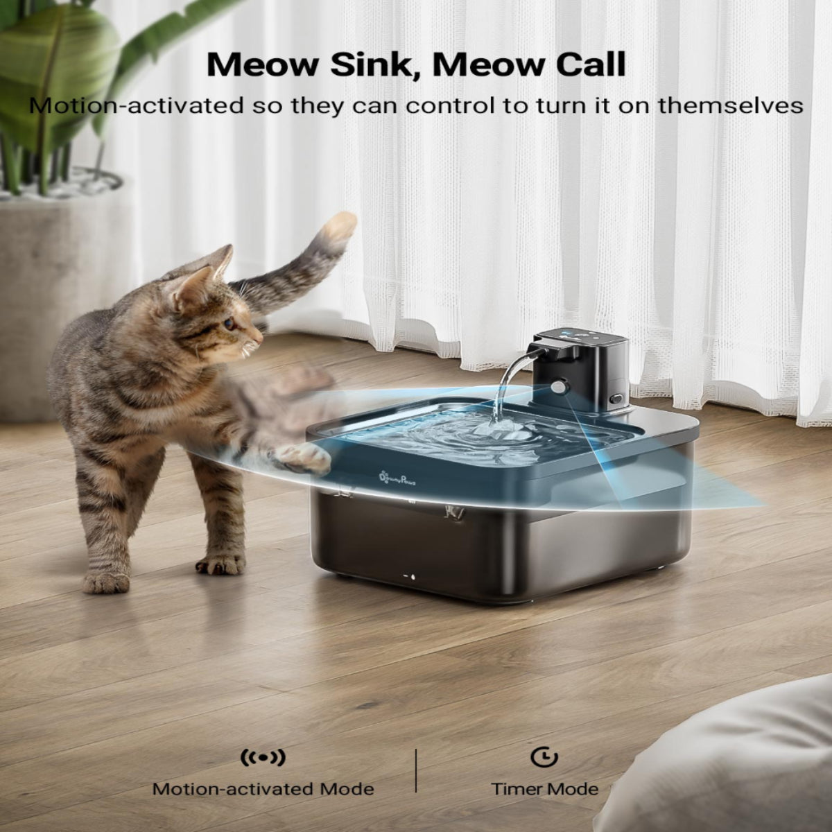Stainless Steel Cat Water Fountain - 2.5L Automatic