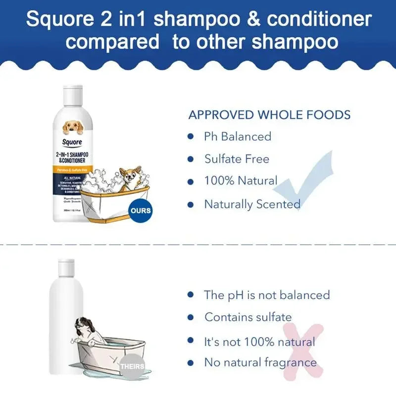 Puppy Shampoo & Conditioner 2-in-1: Natural Moisturizing Care
