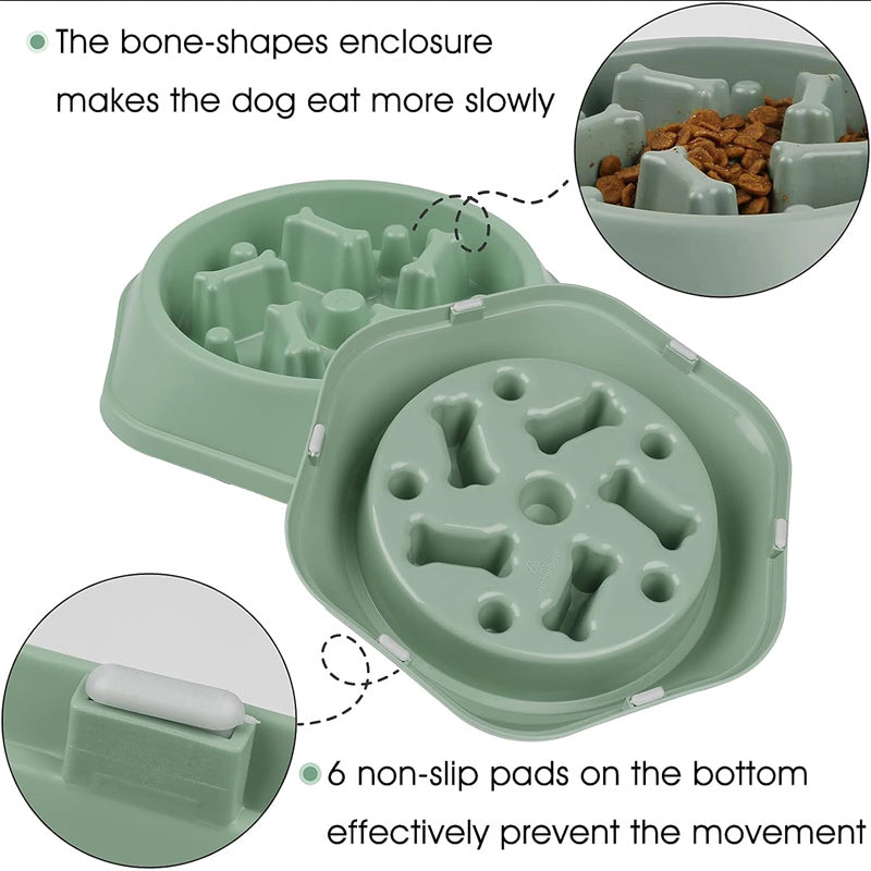 Slow Feeder Dog Bowl | Anti-Choking, Anti-Slip, Puzzle Design