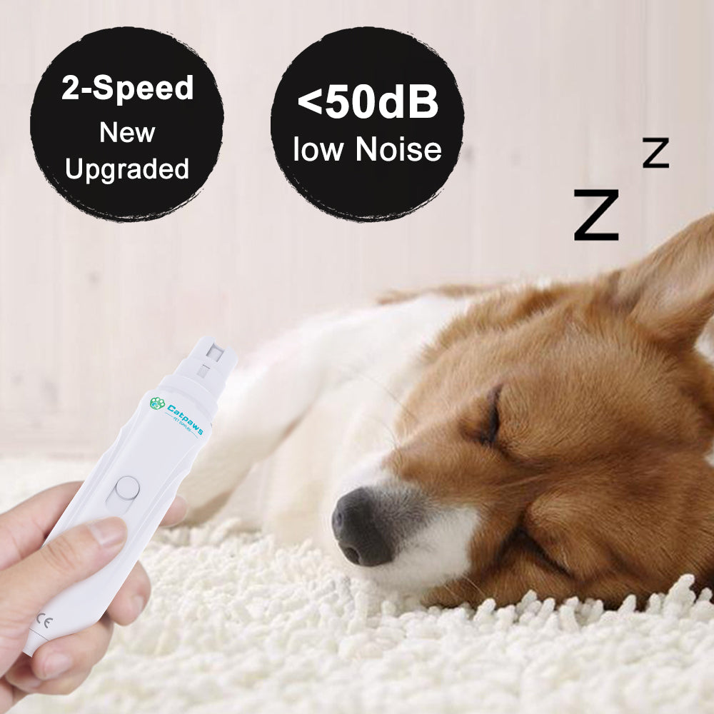 Electric Dog Nail Grinder - Quiet USB Rechargeable Pet Trimmer