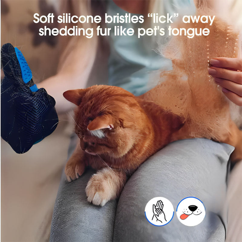 Pet Hair DE shedding Glove | Gentle Silicone Grooming Brush