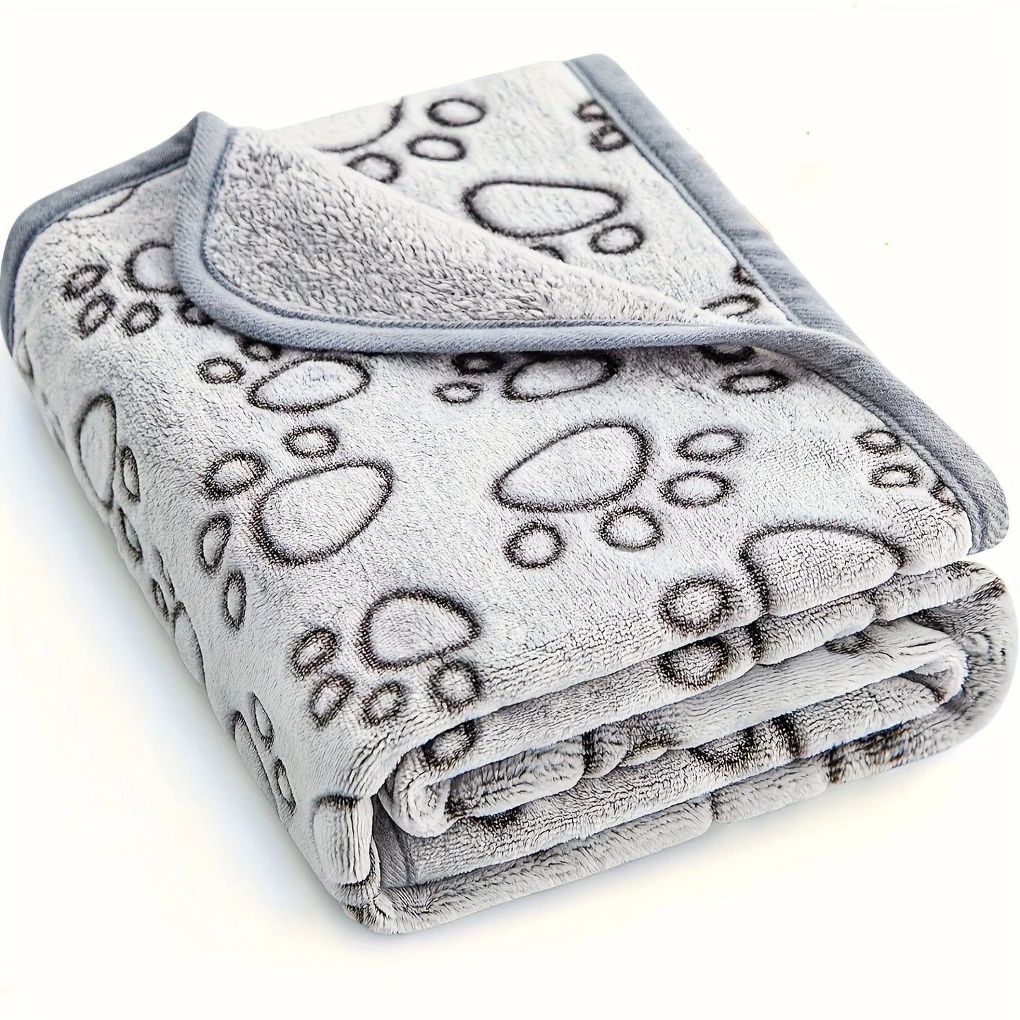 Ultra-Soft Paw Print Dog Blanket | Cosy, Washable Pet Cover