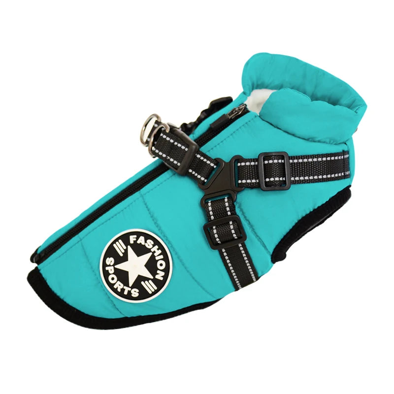 Winter Dog Coat - Waterproof, Warm, with Harness for All Sizes