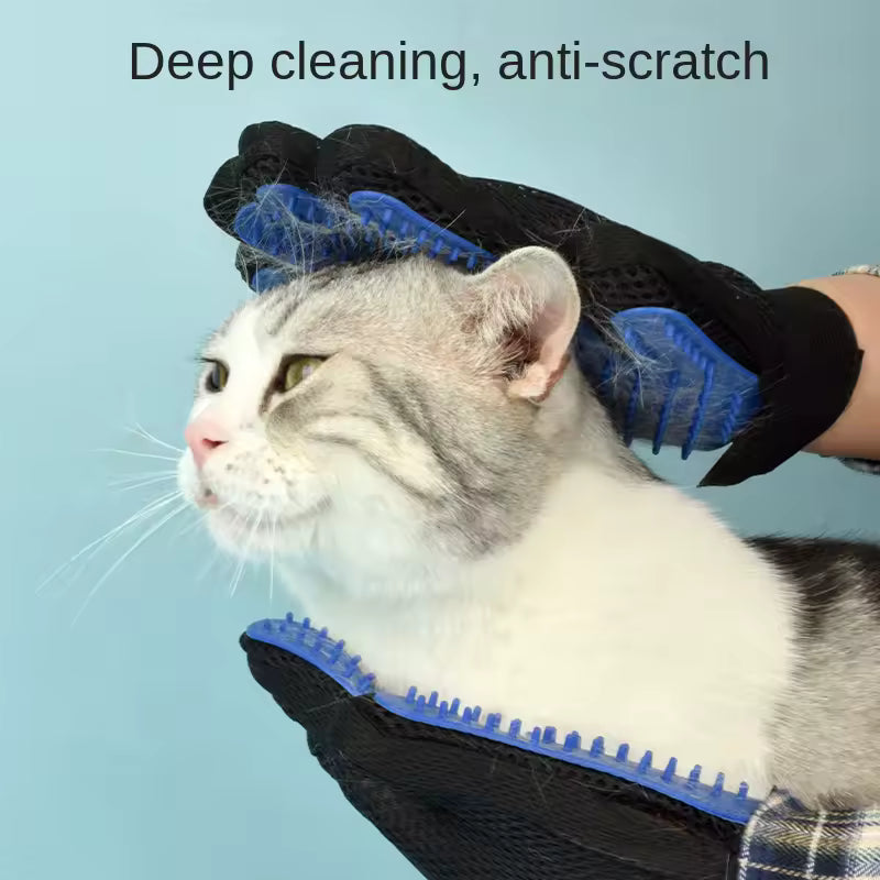 Pet Hair DE shedding Glove | Gentle Silicone Grooming Brush