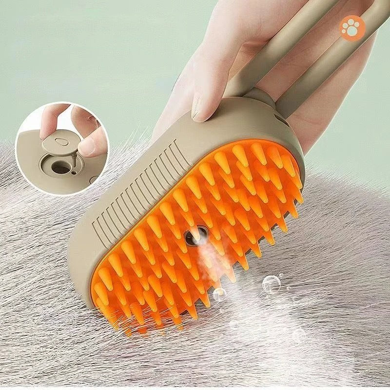 Steamy Cat Dog Brush | 3-in-1 Grooming, Massage & Clean