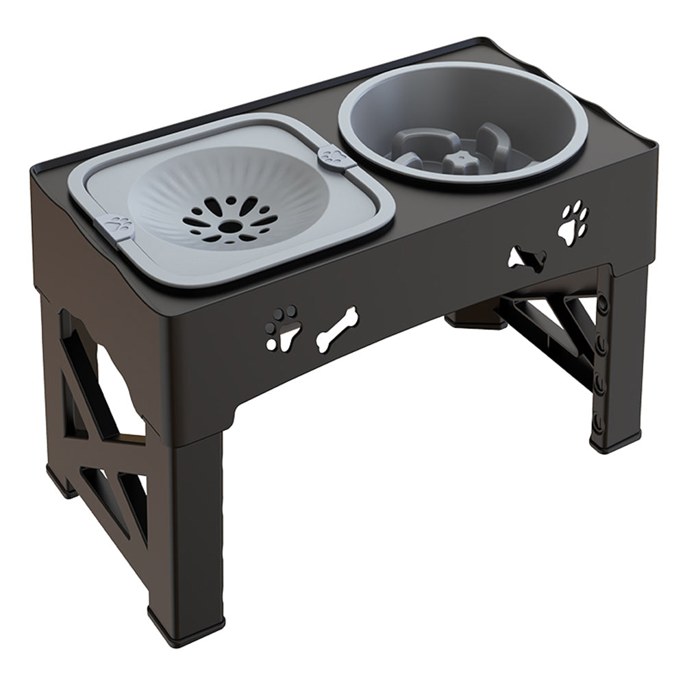 Pet Feeder 3-in-1 | Adjustable Height, Slow Feed, Double Bowls