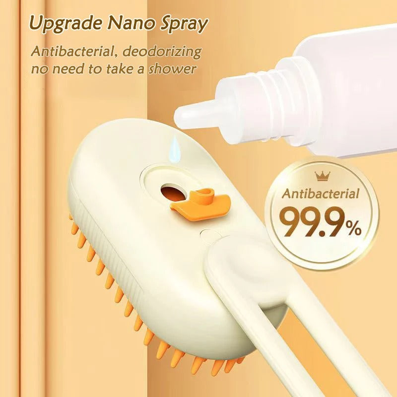 Steamy Cat Dog Brush | 3-in-1 Grooming, Massage & Clean