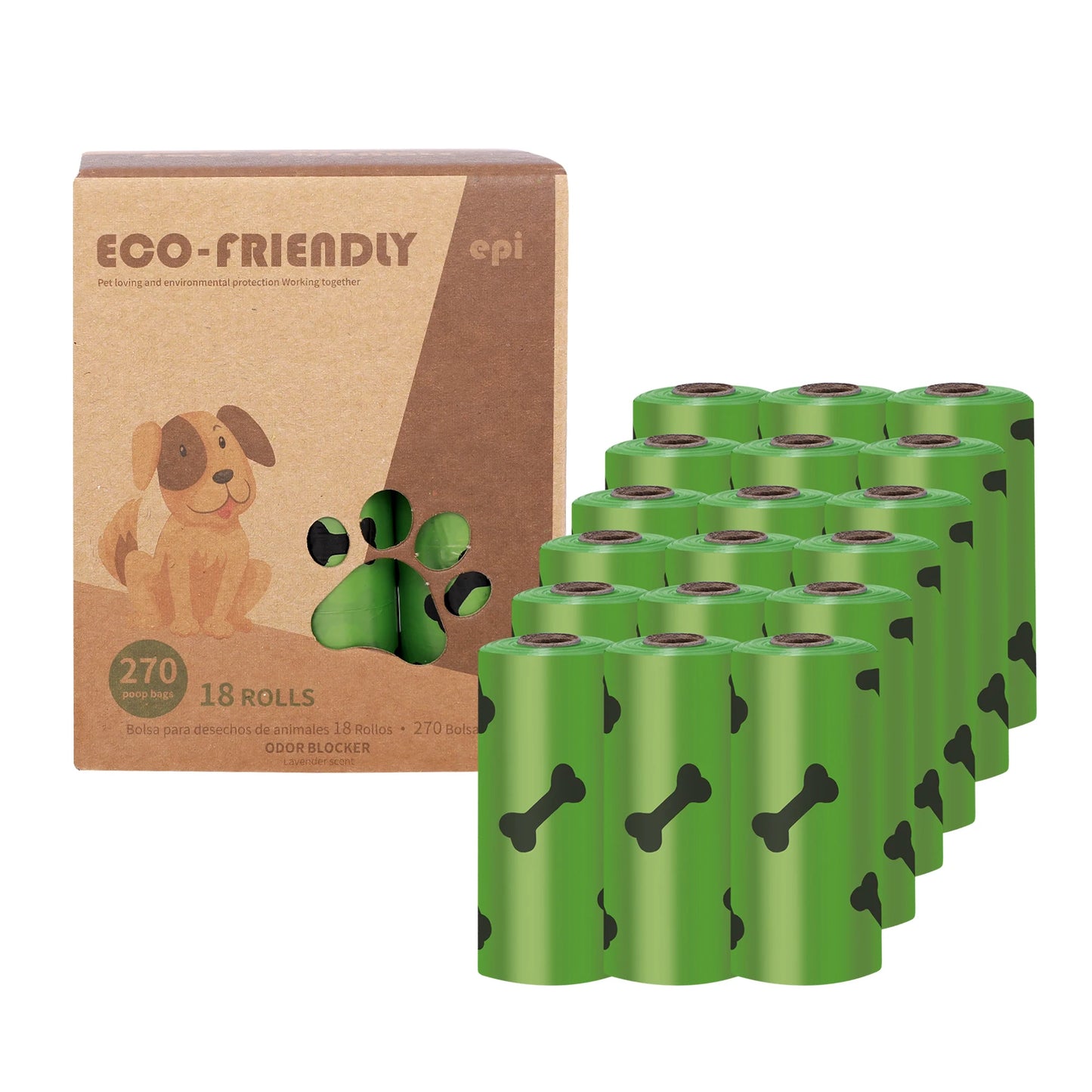 Biodegradable Dog Poo Bags 540ct - Leak-Proof & Scented