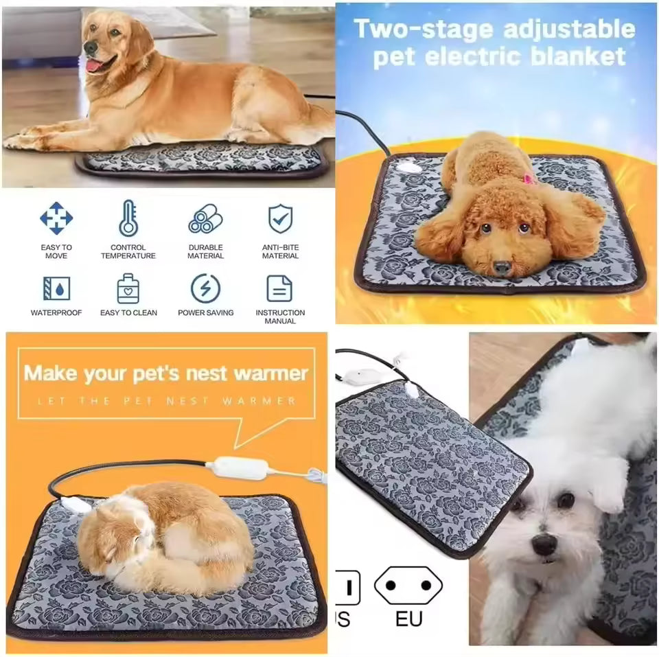 Pet Heating Pad | Adjustable, Waterproof, Safe