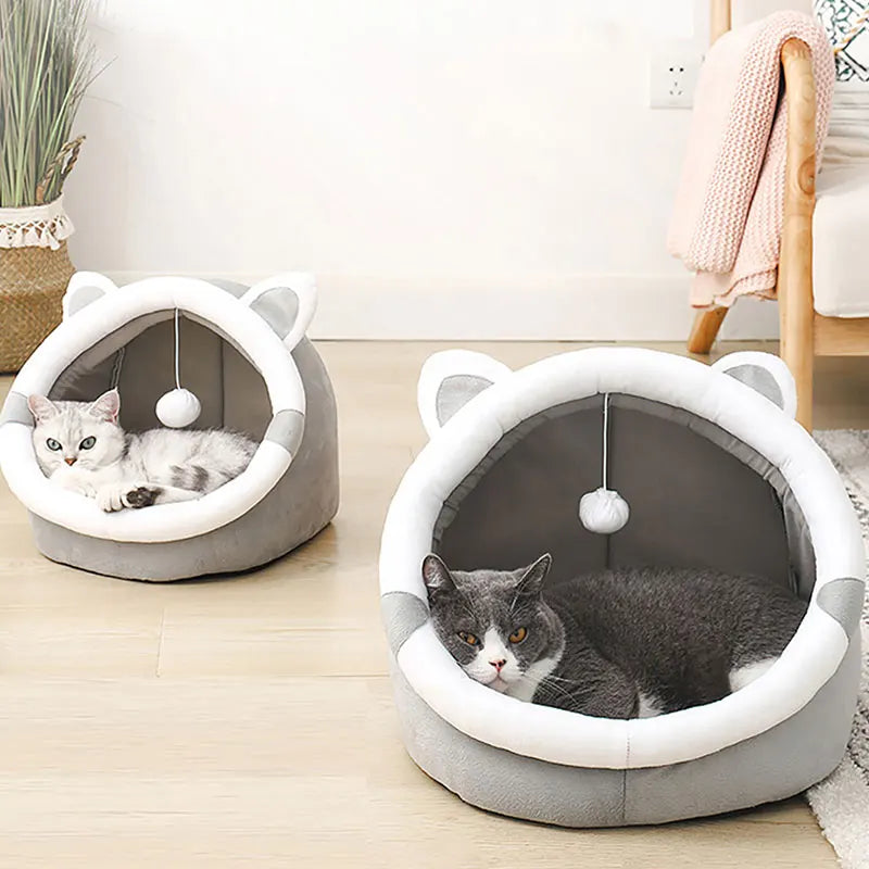 Pet Tent Cave Bed | Cosy Cat & Dog Self-Warming Hut
