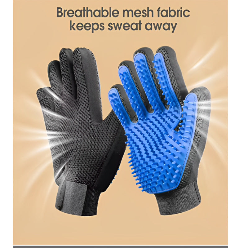 Pet Hair DE shedding Glove | Gentle Silicone Grooming Brush