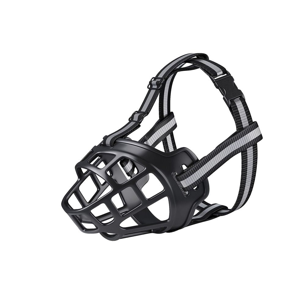 Anti-Biting Dog Muzzle: Adjustable, Breathable, Reflective