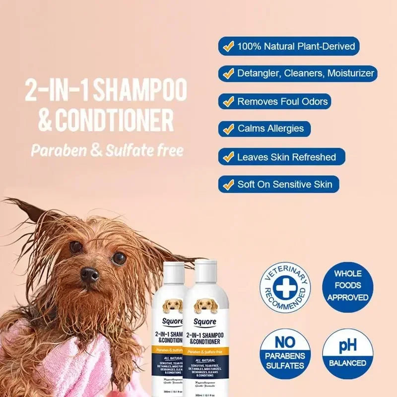 Puppy Shampoo & Conditioner 2-in-1: Natural Moisturizing Care