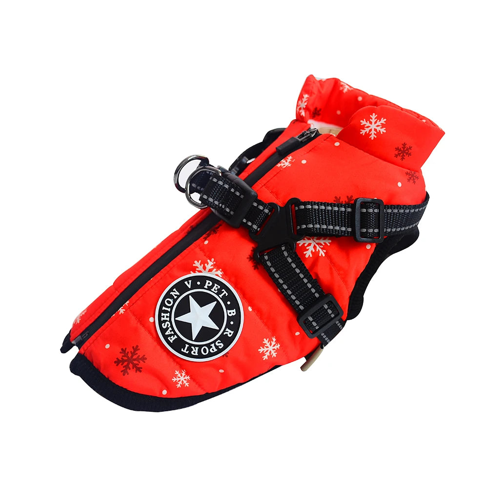Winter Dog Coat - Waterproof, Warm, with Harness for All Sizes