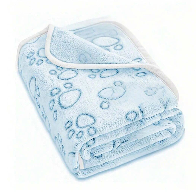 Ultra-Soft Paw Print Dog Blanket | Cosy, Washable Pet Cover
