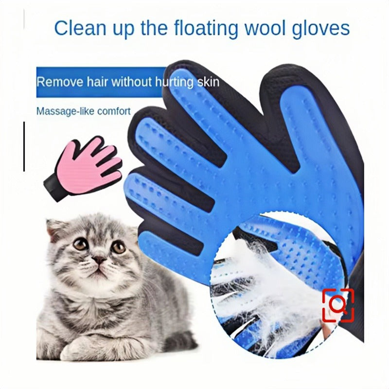 Pet Hair DE shedding Glove | Gentle Silicone Grooming Brush
