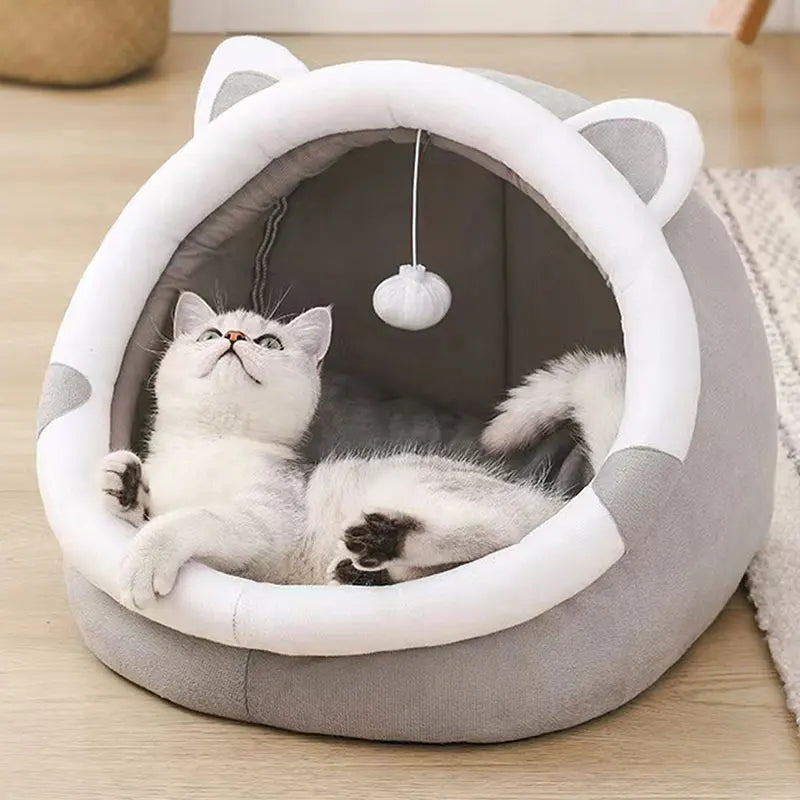 Pet Tent Cave Bed | Cosy Cat & Dog Self-Warming Hut