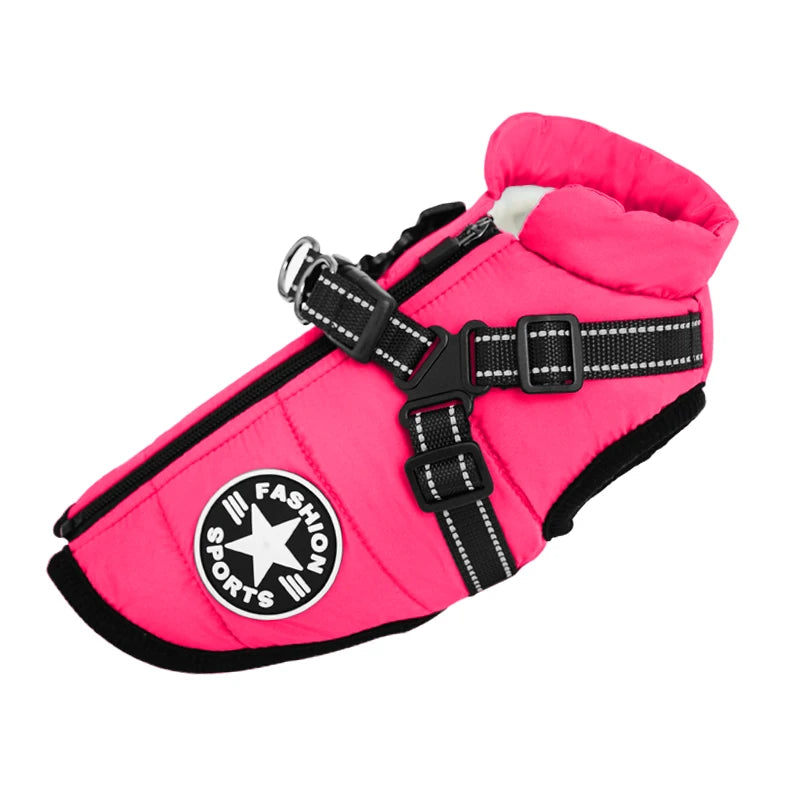 Winter Dog Coat - Waterproof, Warm, with Harness for All Sizes