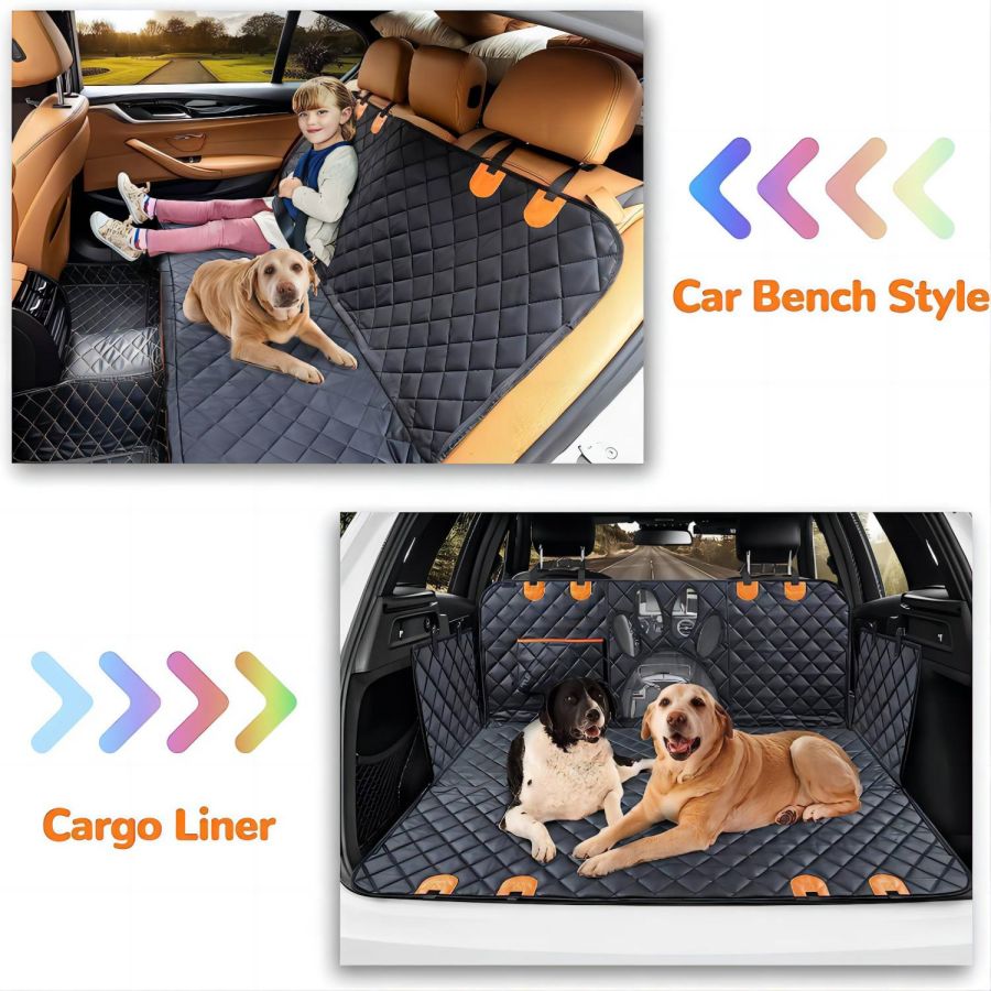 Waterproof Dog Car Seat Cover | Hammock with Mesh Window