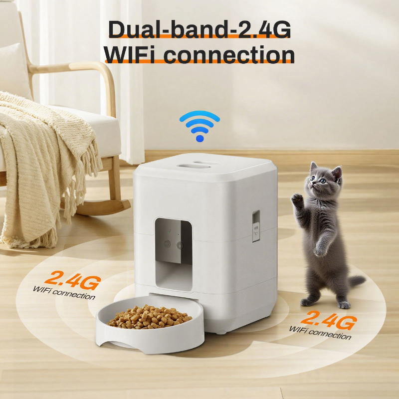 WiFi Smart Pet Feeder 2L | App-Controlled Auto Cat & Dog Dispenser