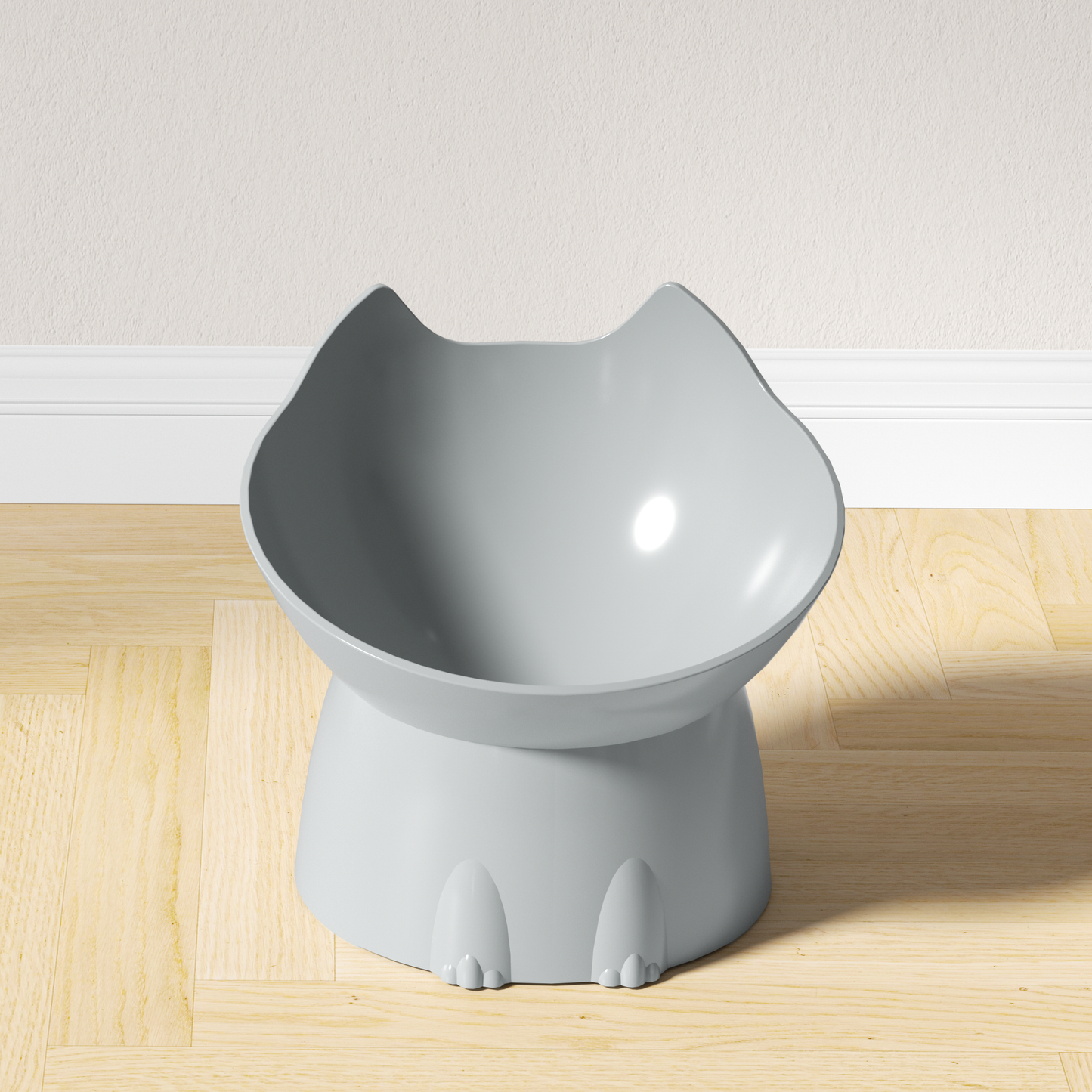 Elevated Cat Bowl | Anti-Tip Raised Dish, Neck Protection