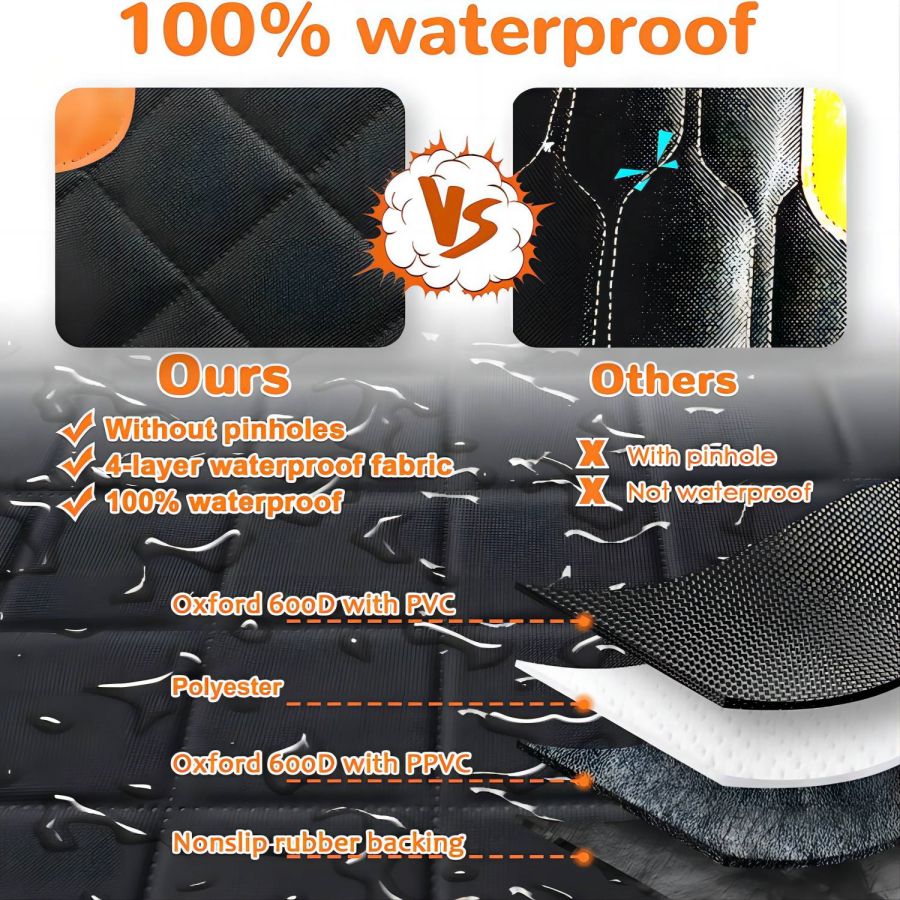 Waterproof Dog Car Seat Cover | Hammock with Mesh Window
