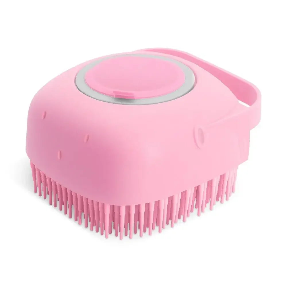 Dog & Cat Bath Brush | Silicone Shampoo Dispenser & Massager