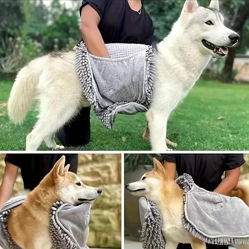 Quick-Drying Pet Bath Towel - Soft Absorbent Cat & Dog Wrap