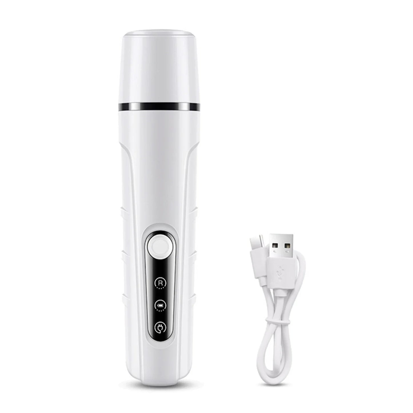 LED Pet Nail Trimmer - USB Rechargeable, Low Vibration, Safe