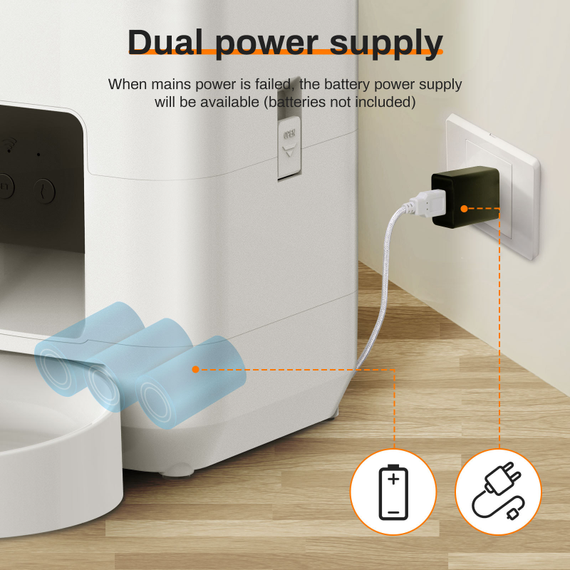WiFi Smart Pet Feeder 2L | App-Controlled Auto Cat & Dog Dispenser
