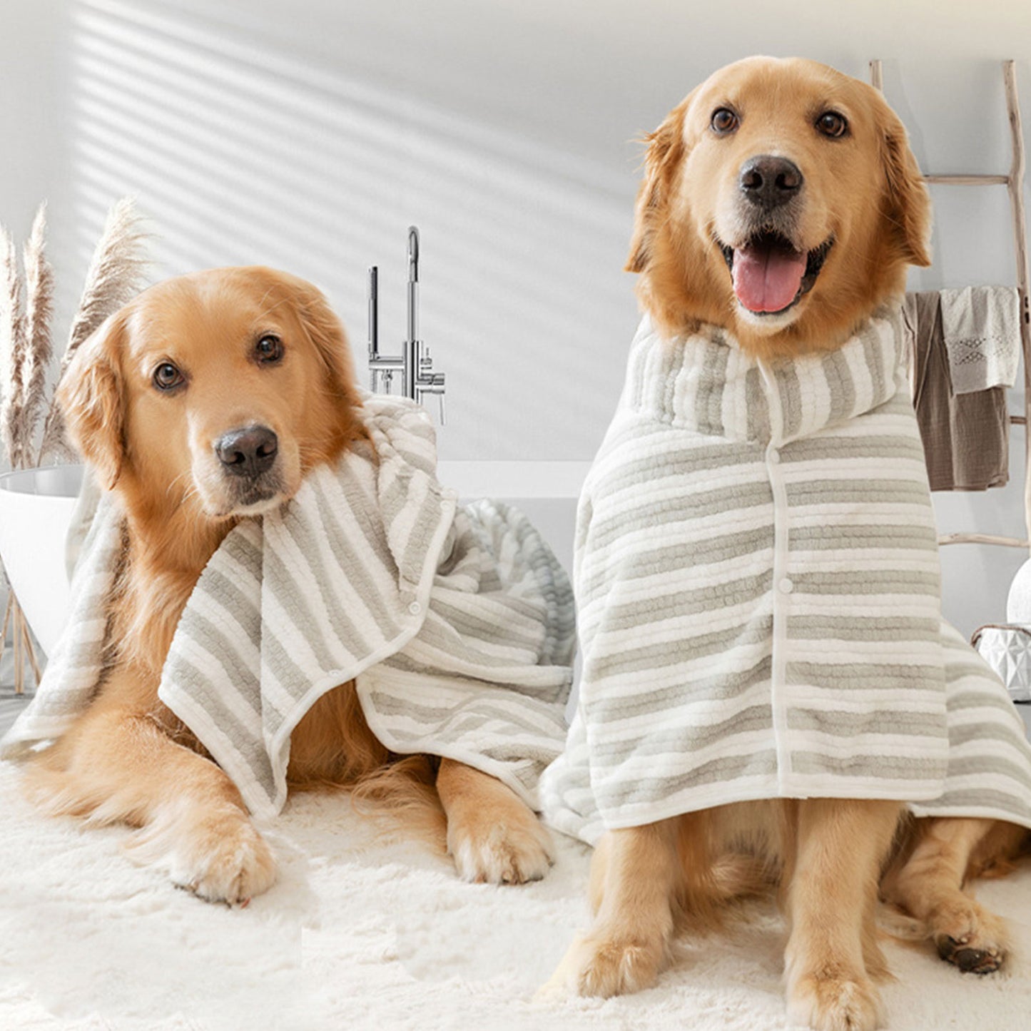 Ultra-Absorbent Dog Bath Towel - Quick Dry Robe for All Dogs