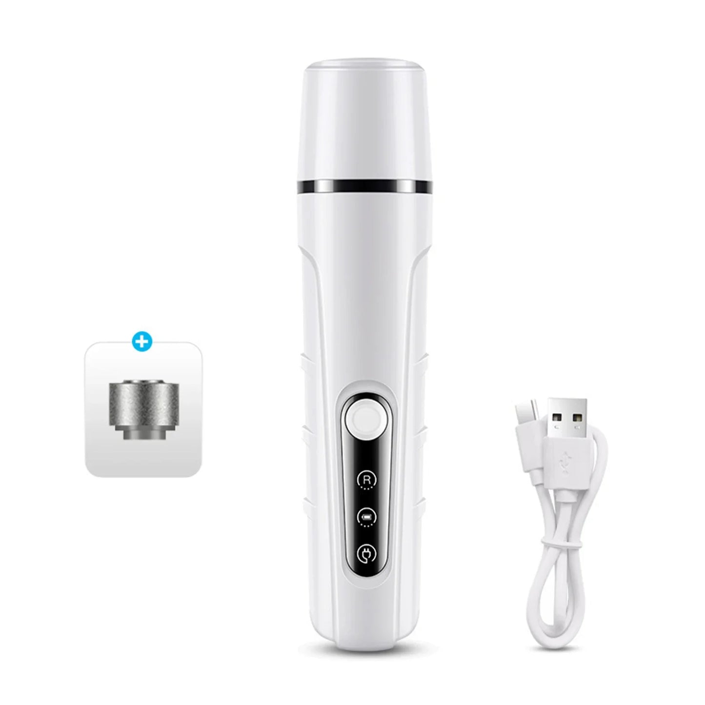 LED Pet Nail Trimmer - USB Rechargeable, Low Vibration, Safe