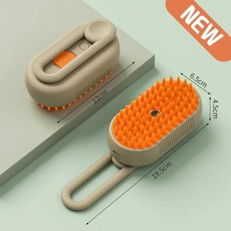 Steamy Cat Dog Brush | 3-in-1 Grooming, Massage & Clean