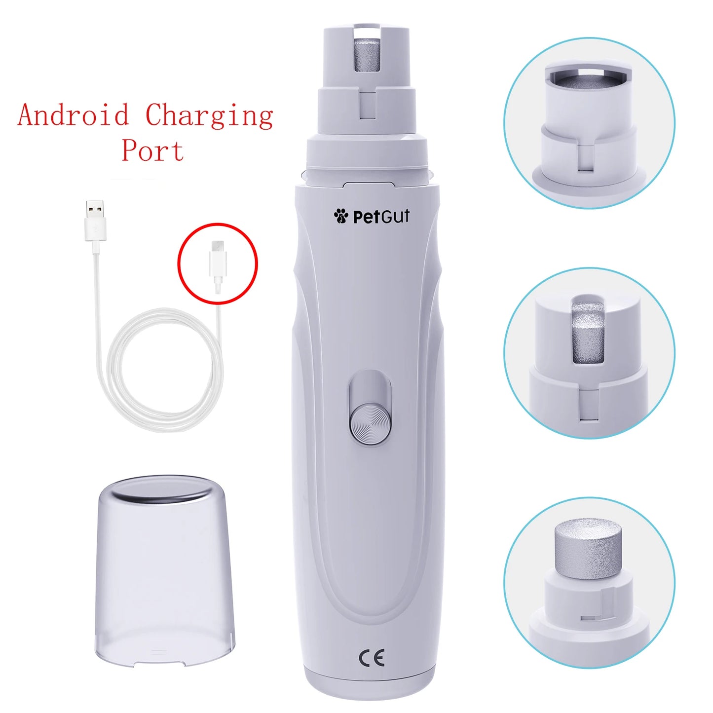 Electric Dog Nail Grinder - Quiet USB Rechargeable Pet Trimmer