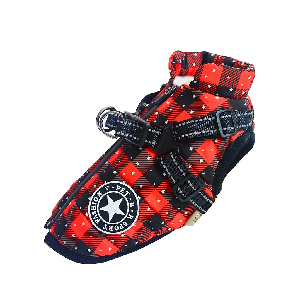 Winter Dog Coat - Waterproof, Warm, with Harness for All Sizes