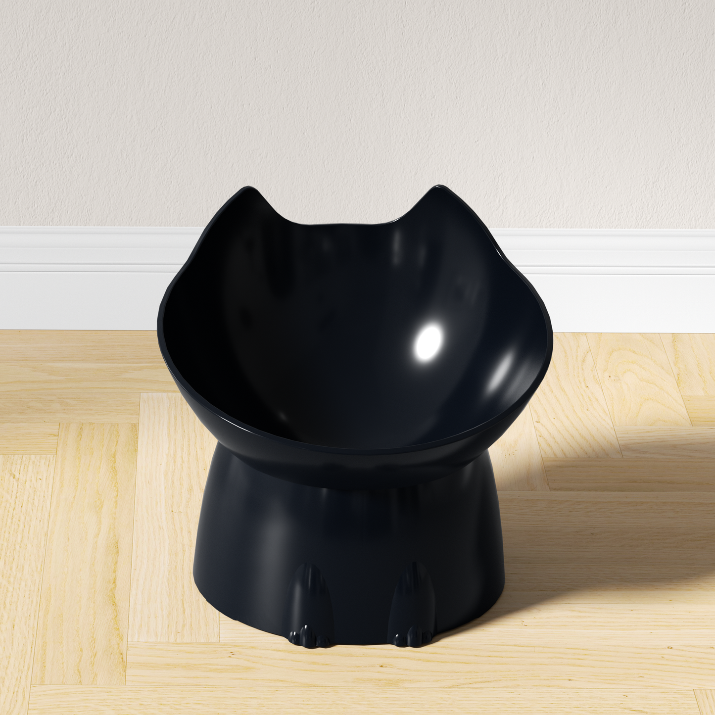 Elevated Cat Bowl | Anti-Tip Raised Dish, Neck Protection