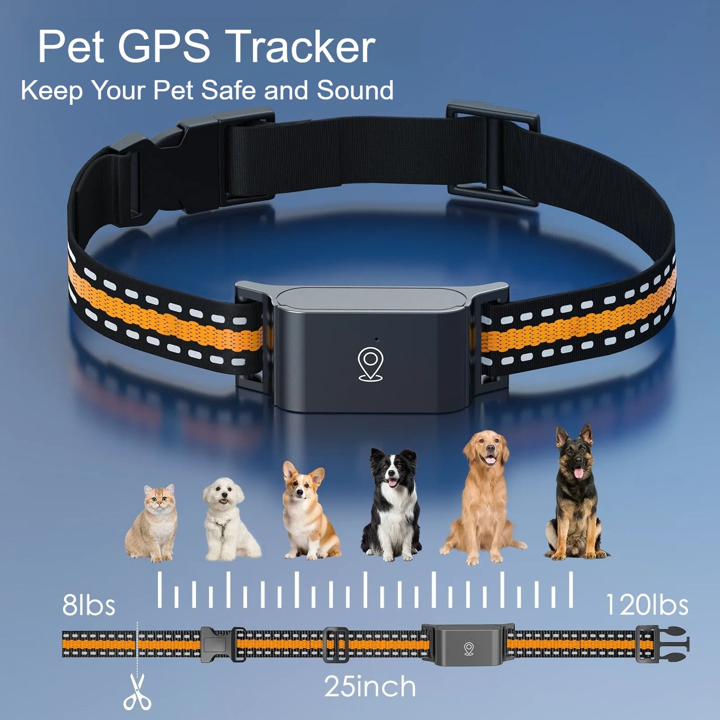 Waterproof 4G GPS Dog Tracker - Instant Alerts & Safe Zones