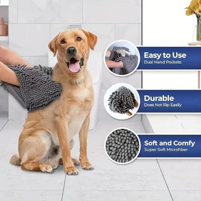 Quick-Drying Pet Bath Towel - Soft Absorbent Cat & Dog Wrap