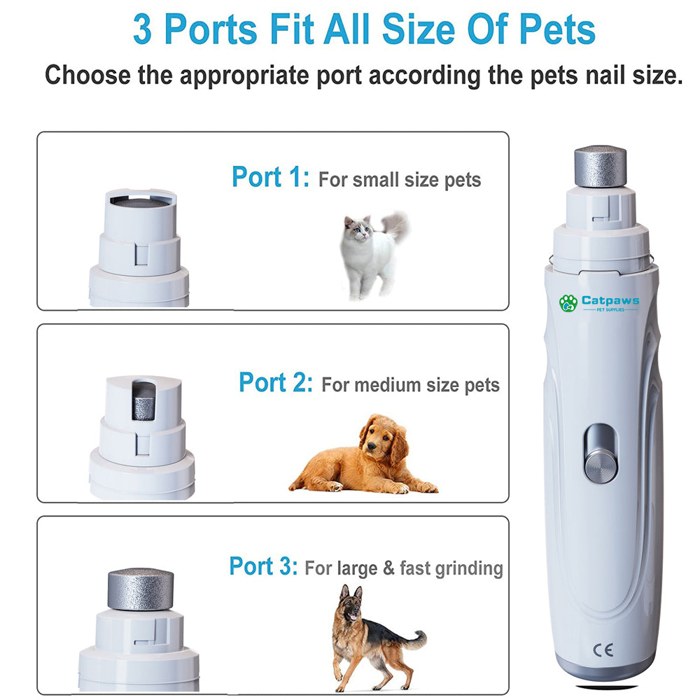Electric Dog Nail Grinder - Quiet USB Rechargeable Pet Trimmer