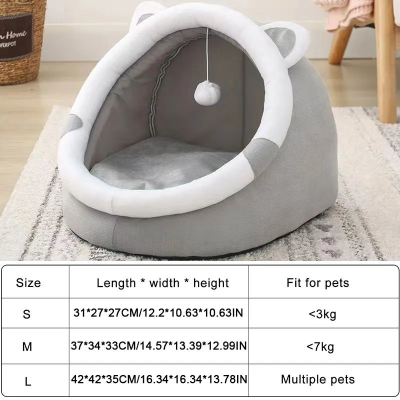 Pet Tent Cave Bed | Cosy Cat & Dog Self-Warming Hut