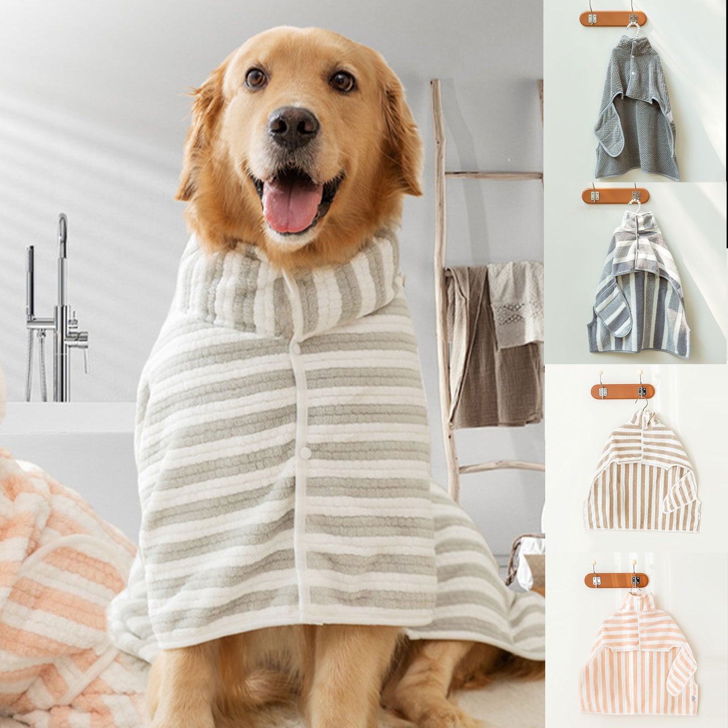 Ultra-Absorbent Dog Bath Towel - Quick Dry Robe for All Dogs