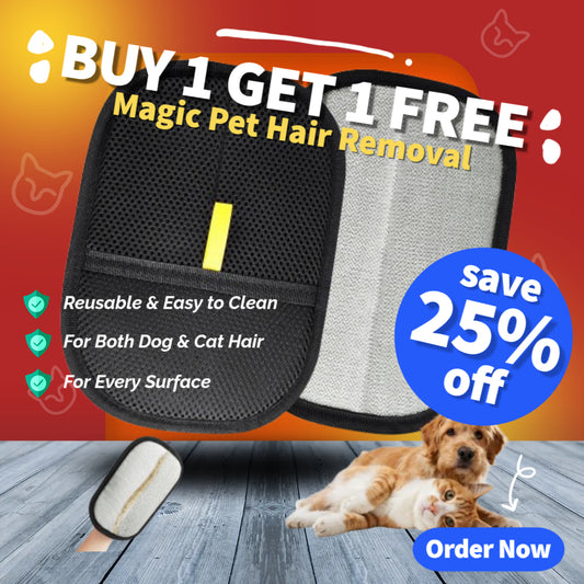 Magic Pet Hair Removal Glove | Dog & Cat Hair Brush