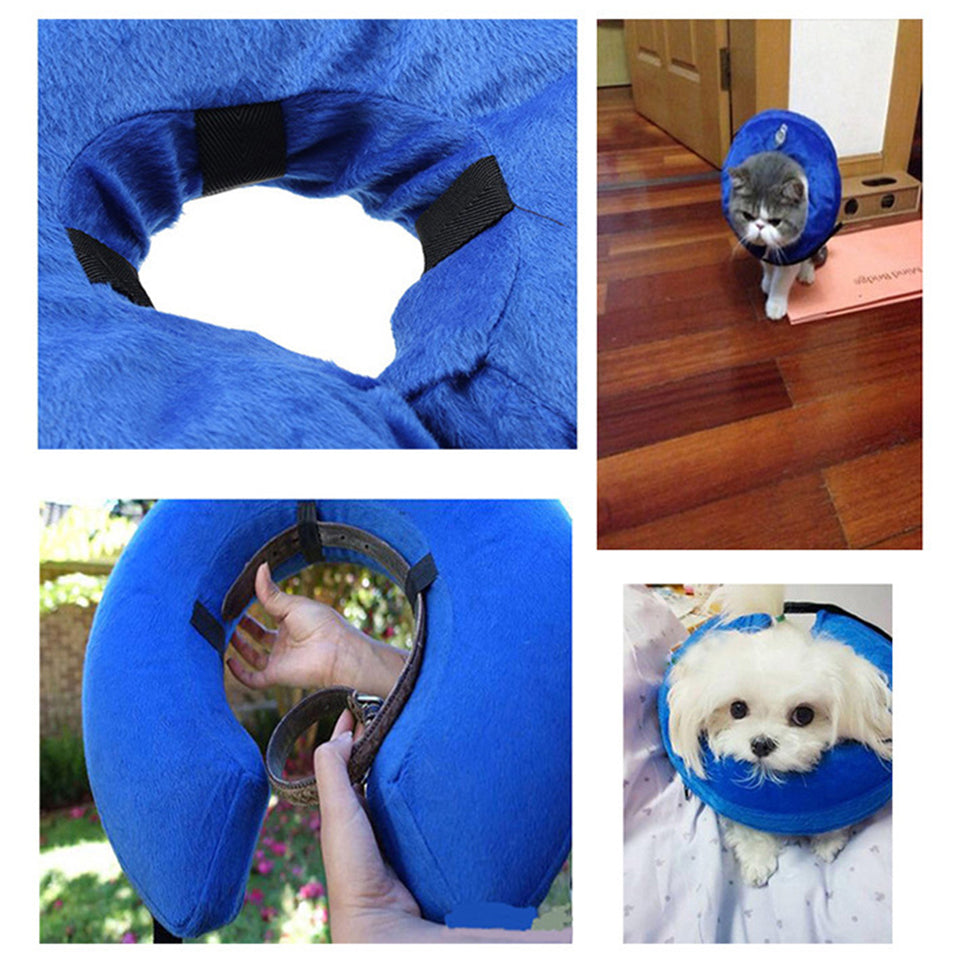 Inflatable Dog Cat Collar - Anti-Bite, Easy Carry, All Sizes