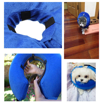 Inflatable Dog Cat Collar - Anti-Bite, Easy Carry, All Sizes