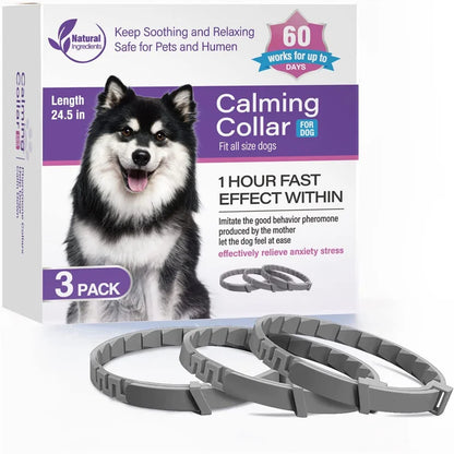 Pet Calming Collars - 3/4 Pack Anxiety Relief for Dogs & Cats